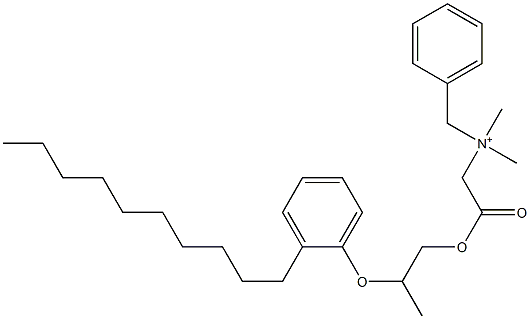 N,N-Dimethyl-N-benzyl-N-[[[2-(2-decylphenyloxy)propyl]oxycarbonyl]methyl]aminium Struktur