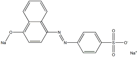 p-(4-Sodiooxy-1-naphtylazo)benzenesulfonic acid sodium salt Struktur