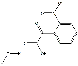 o-Nitrobenzoylformic acid monohydrate Struktur