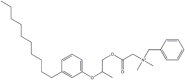 N,N-Dimethyl-N-benzyl-N-[[[2-(3-decylphenyloxy)propyl]oxycarbonyl]methyl]aminium Struktur