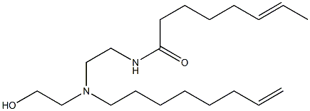 N-[2-[N-(2-Hydroxyethyl)-N-(7-octenyl)amino]ethyl]-6-octenamide Struktur