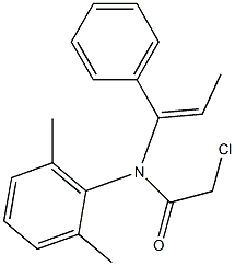 N-(1-Phenyl-1-propenyl)-N-(2,6-dimethylphenyl)-2-chloroacetamide Struktur