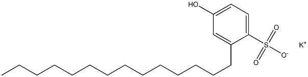 4-Hydroxy-2-tetradecylbenzenesulfonic acid potassium salt Struktur