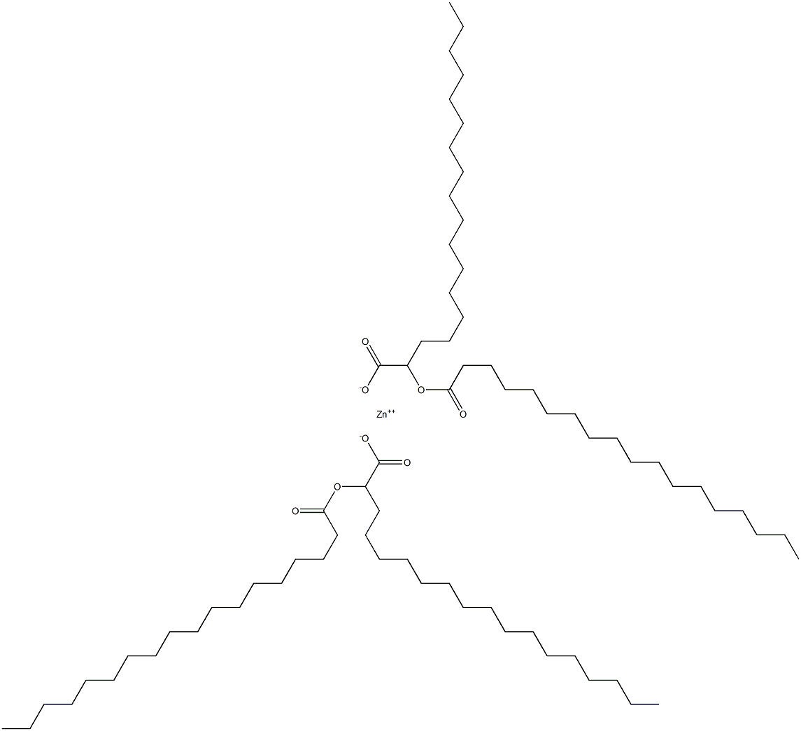 Bis(2-stearoyloxyoctadecanoic acid)zinc salt Struktur