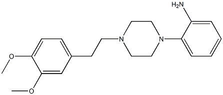 1-(2-Aminophenyl)-4-(3,4-dimethoxyphenethyl)piperazine Struktur