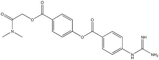 4-[[4-[(Aminoiminomethyl)amino]benzoyl]oxy]benzoic acid 2-(dimethylamino)-2-oxoethyl ester Struktur