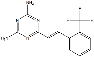 6-[2-(Trifluoromethyl)styryl]-1,3,5-triazine-2,4-diamine Struktur