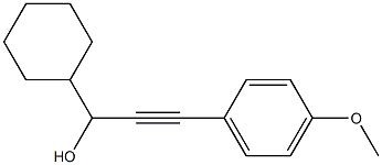 1-Cyclohexyl-3-(4-methoxyphenyl)-2-propyn-1-ol Struktur