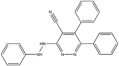 3-(2-Phenylhydrazino)-5,6-diphenylpyridazine-4-carbonitrile Struktur