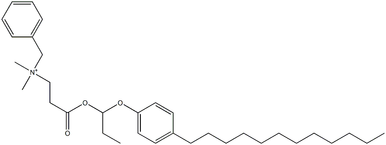 N,N-Dimethyl-N-benzyl-N-[2-[[1-(4-dodecylphenyloxy)propyl]oxycarbonyl]ethyl]aminium Struktur