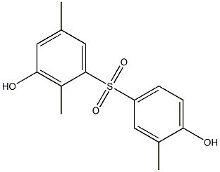 3,4'-Dihydroxy-2,3',5-trimethyl[sulfonylbisbenzene] Struktur