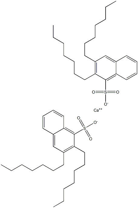 Bis(2,3-diheptyl-1-naphthalenesulfonic acid)calcium salt Struktur