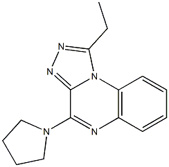 4-(1-Pyrrolidinyl)-1-ethyl[1,2,4]triazolo[4,3-a]quinoxaline Struktur