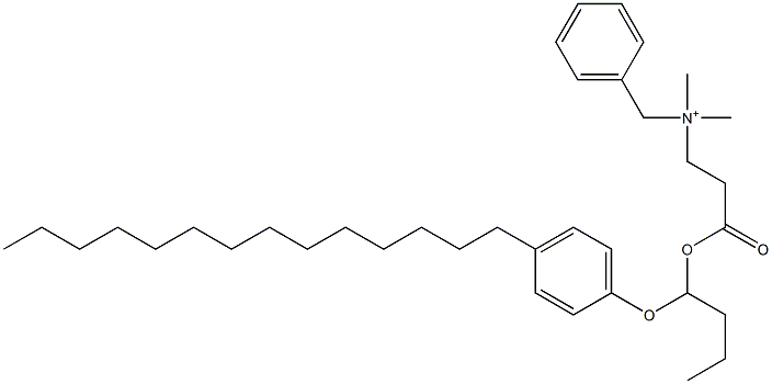 N,N-Dimethyl-N-benzyl-N-[2-[[1-(4-tetradecylphenyloxy)butyl]oxycarbonyl]ethyl]aminium Struktur