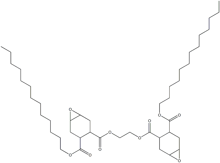 Bis[2-(tridecyloxycarbonyl)-4,5-epoxy-1-cyclohexanecarboxylic acid]ethylene ester Struktur