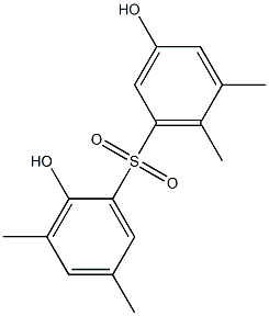 2,3'-Dihydroxy-3,5,5',6'-tetramethyl[sulfonylbisbenzene] Struktur