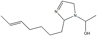 1-(1-Hydroxyethyl)-2-(5-heptenyl)-3-imidazoline Struktur