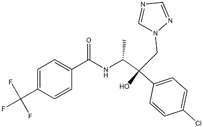 N-[(1R,2R)-2-(4-Chlorophenyl)-2-hydroxy-1-methyl-3-(1H-1,2,4-triazol-1-yl)propyl]4-(trifluoromethyl)benzamide Struktur