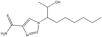 1-[1-(1-Hydroxyethyl)heptyl]-1H-imidazole-4-carbothioamide Struktur