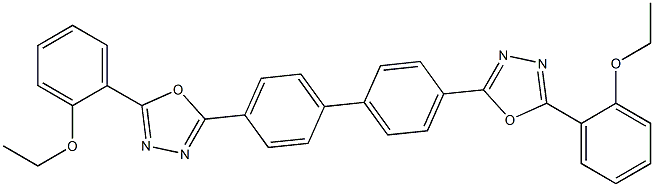 2,2'-(Biphenyl-4,4'-diyl)bis[5-[2-ethoxyphenyl]-1,3,4-oxadiazole] Struktur