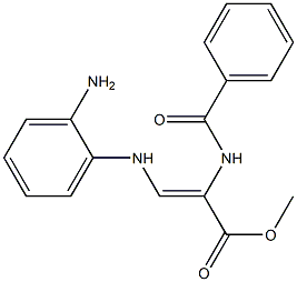 (Z)-3-[(2-Aminophenyl)amino]-2-(benzoylamino)acrylic acid methyl ester Struktur