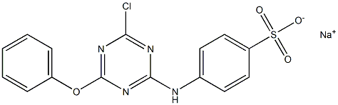 p-(6-Chloro-4-phenoxy-1,3,5-triazin-2-ylamino)benzenesulfonic acid sodium salt Struktur