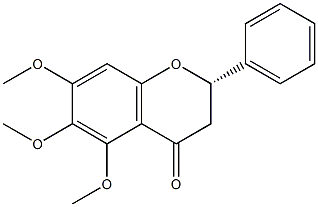 (2S)-5,6,7-Trimethoxyflavanone Struktur