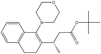 (3S)-3-[[1-Morpholino-3,4-dihydronaphthalen]-2-yl]butyric acid tert-butyl ester Struktur