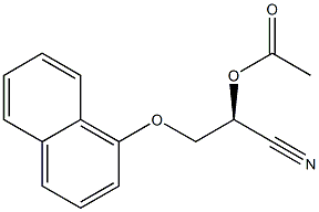 Acetic acid (S)-1-cyano-2-(1-naphtyloxy)ethyl ester Struktur