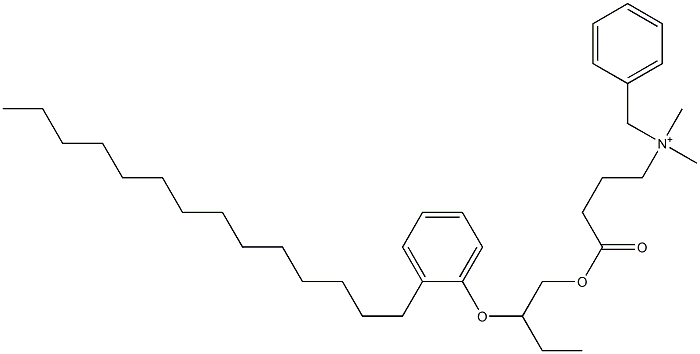 N,N-Dimethyl-N-benzyl-N-[3-[[2-(2-tetradecylphenyloxy)butyl]oxycarbonyl]propyl]aminium Struktur