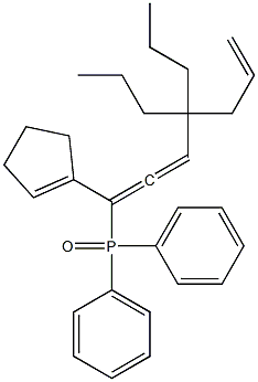 1-(1-Cyclopentenyl)-1-(diphenylphosphinyl)-4,4-dipropyl-1,2,6-heptatriene Struktur