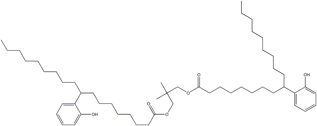 Bis[9-(2-hydroxyphenyl)stearic acid]2,2-dimethylpropane-1,3-diyl ester Struktur