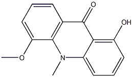 1-Hydroxy-10-methyl-5-methoxyacridin-9(10H)-one Struktur