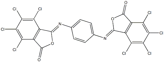 N,N'-Bis[4,5,6,7-tetrachloro-3-oxoisobenzofuran-1(3H)-ylidene]-1,4-benzenediamine Struktur