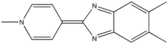 1-Methyl-4-(5,6-dimethyl-2H-benzimidazol-2-ylidene)-1,4-dihydropyridine Struktur