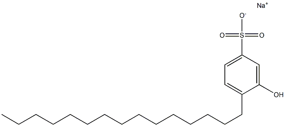 3-Hydroxy-4-pentadecylbenzenesulfonic acid sodium salt Struktur