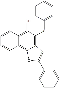 4-Phenylthio-2-(phenyl)naphtho[1,2-b]furan-5-ol Struktur