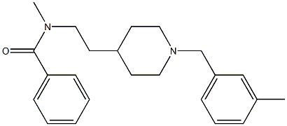 N-Methyl-N-[2-[1-(3-methylbenzyl)-4-piperidinyl]ethyl]benzamide Struktur