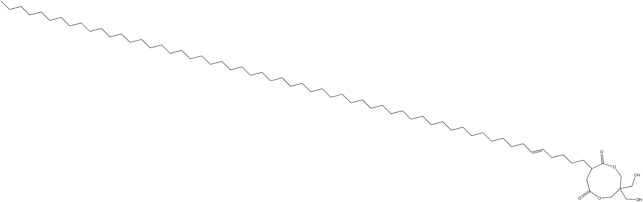 3,3-Bis(hydroxymethyl)-8-(5-nonapentacontenyl)-1,5-dioxacyclononane-6,9-dione Struktur