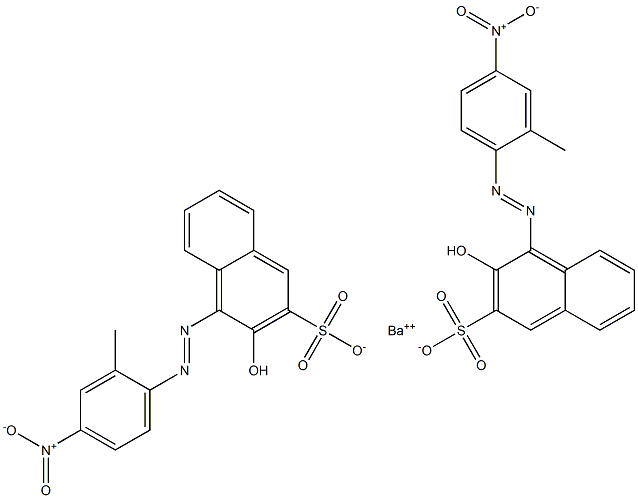 Bis[1-[(2-methyl-4-nitrophenyl)azo]-2-hydroxy-3-naphthalenesulfonic acid]barium salt Struktur