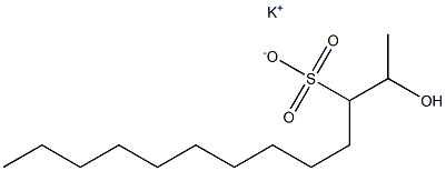 2-Hydroxytridecane-3-sulfonic acid potassium salt Struktur