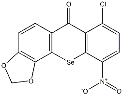 5,6-Methylenedioxy-1-chloro-4-nitro-9H-selenoxanthene-9-one Struktur