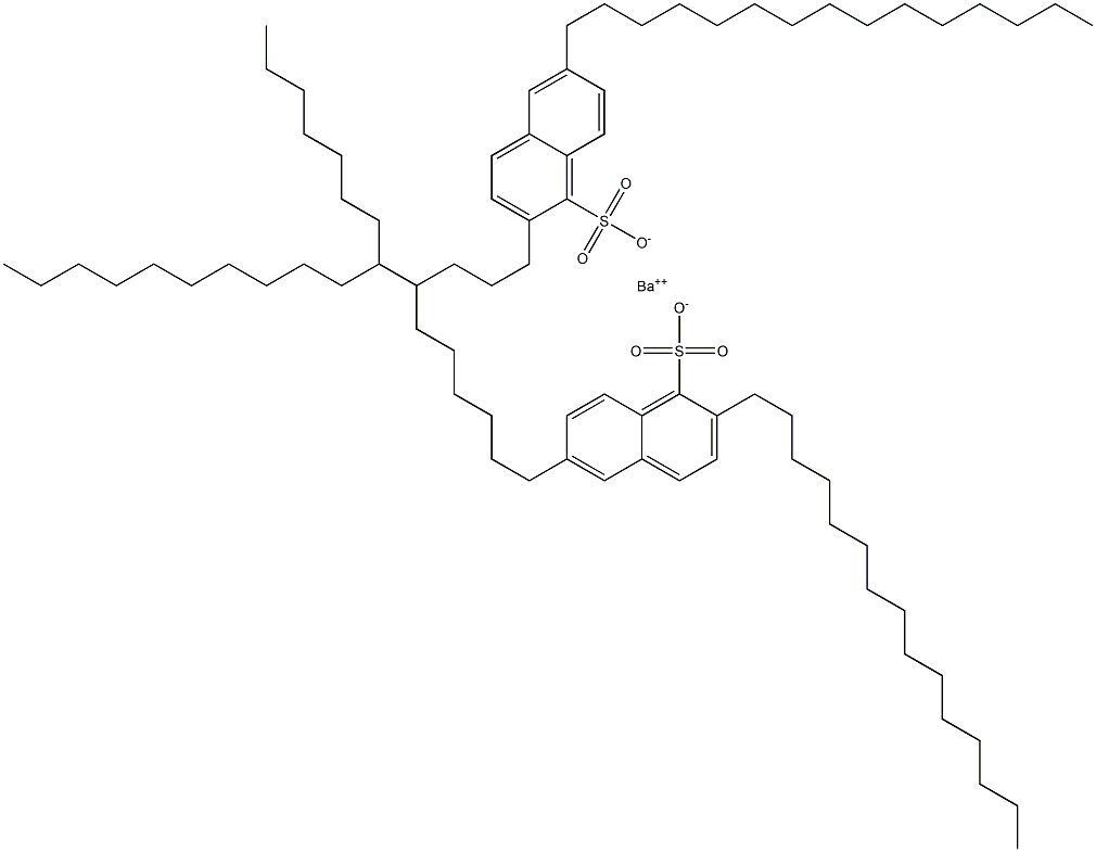 Bis(2,6-dipentadecyl-1-naphthalenesulfonic acid)barium salt Struktur