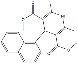 1,4-Dihydro-2,6-dimethyl-4-(1-naphthalenyl)pyridine-3,5-dicarboxylic acid dimethyl ester Struktur