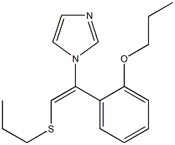 1-[(E)-2-Propylthio-1-(2-propoxyphenyl)ethenyl]-1H-imidazole Struktur