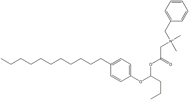 N,N-Dimethyl-N-benzyl-N-[[[1-(4-undecylphenyloxy)butyl]oxycarbonyl]methyl]aminium Struktur