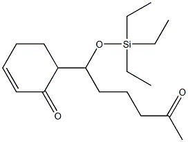 6-[1-(Triethylsilyloxy)-5-oxohexyl]-2-cyclohexen-1-one Struktur