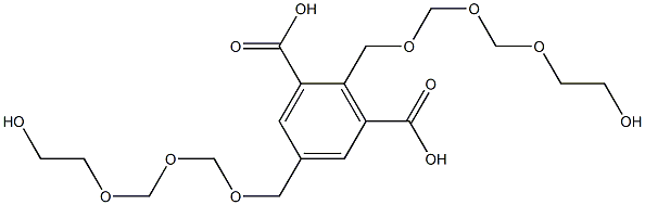 2,5-Bis(8-hydroxy-2,4,6-trioxaoctan-1-yl)isophthalic acid Struktur