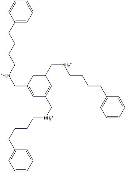 1,3,5-Benzenetriyltris[N-(4-phenylbutyl)methanaminium] Struktur