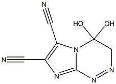 3,4-Dihydro-4,4-dihydroxyimidazo[2,1-c][1,2,4]triazine-6,7-dicarbonitrile Struktur